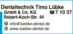 Anzeige Lübke Timo Dentaltechnik