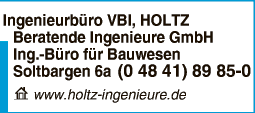 Anzeige HOLTZ Beratende Ingenieure GmbH VBI