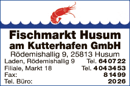 Anzeige Fischmarkt Husum am Kutterhafen GmbH