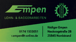 Anzeige Empen Lohn- & Baggerbetrieb