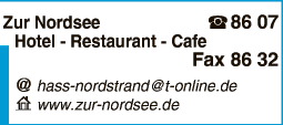 Anzeige Hotel - Restaurant Zur Nordsee Dirk Hass