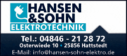 Anzeige Elektrotechnik Hansen & Sohn GmbH