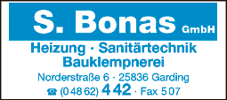 Anzeige Bonas Heizung und Sanitär
