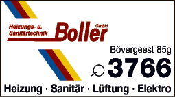 Anzeige Boller GmbH, Heizung- und Sanitärtechnik