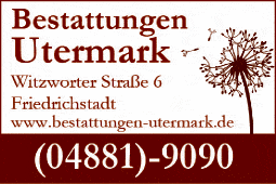 Anzeige Bestattungshaus Utermark Inh. Jan Utermark e.K.