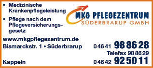 Anzeige MKG Pflegezentrum Süderbrarup GmbH
