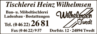 Anzeige Wilhelmsen Heinz Bau- und Möbeltischlerei