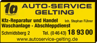 Anzeige Auto-Service Gelting Inhaber Stephan Führer