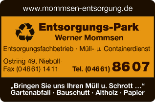 Anzeige Mommsen Werner Entsorgungs GmbH & Co.