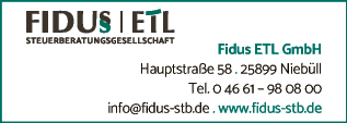 Anzeige Fidus ETL GmbH Steuerberatungsgesellschaft