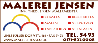 Anzeige Malerei Jensen Inh.: Theo Jensen Malermeister