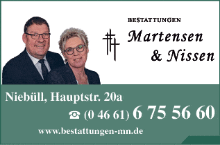 Anzeige Bestattungen Martensen & Nissen