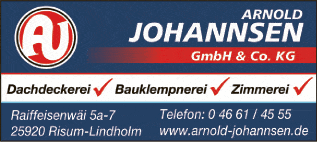 Anzeige Arnold Johannsen GmbH & Co. KG Dachdeckerei