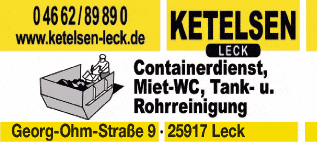 Anzeige Ketelsen GmbH & Co., Chr. Container - Miet-WC - Rohrreinigung