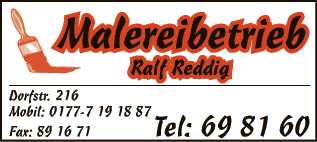 Anzeige Reddig Ralf Malereibetrieb