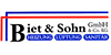 Kundenlogo von Biet & Sohn GmbH & Co.KG Heizung Sanitär