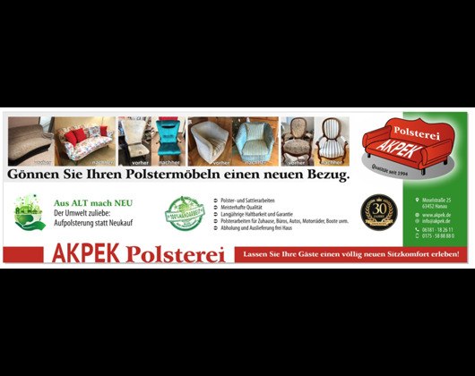 Kundenbild groß 2 Akpek Polsterei GmbH Meisterbetrieb Sattlerei