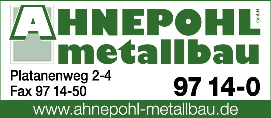 Anzeige Ahnepohl Metallbau GmbH