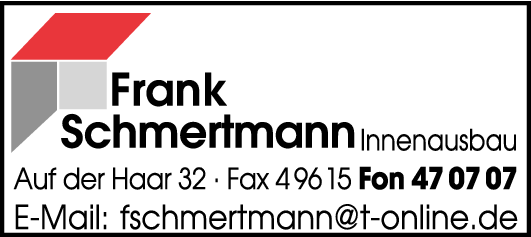Anzeige Schmertmann F. Innenausbau