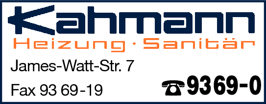 Anzeige Kahmann Ulrich Heizung-Sanitär GmbH