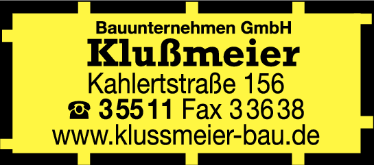 Anzeige Klußmeier Bauunternehmen GmbH