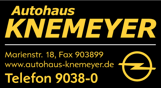 Anzeige Knemeyer GmbH Opel-Händler. Autohaus