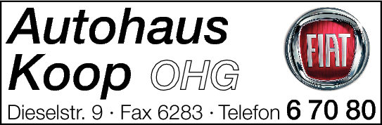 Anzeige Koop Autohaus OHG Fiat