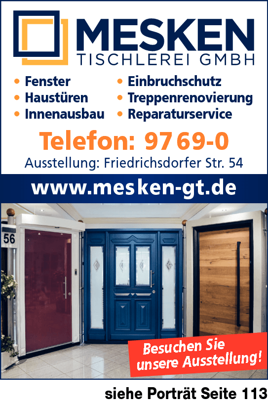 Anzeige Mesken Tischlerei GmbH