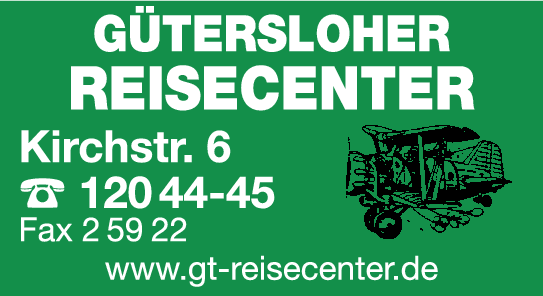 Anzeige Gütersloher Reisecenter Reisebüro