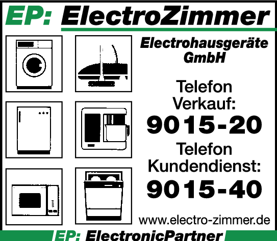 Anzeige Zimmer Elektrohausgeräte GmbH