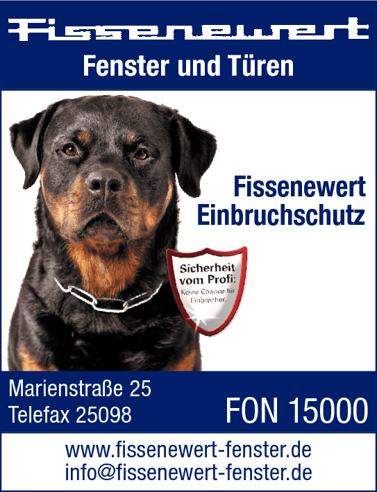 Anzeige Fissenewert Fensterbau GmbH