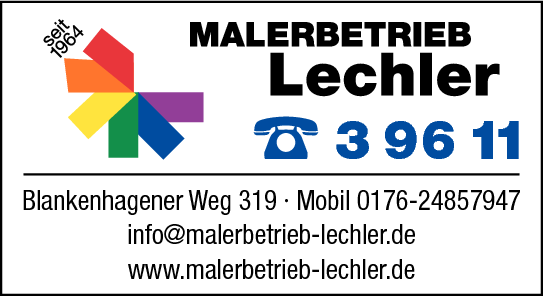 Anzeige Lechler Daniel Malerbetrieb