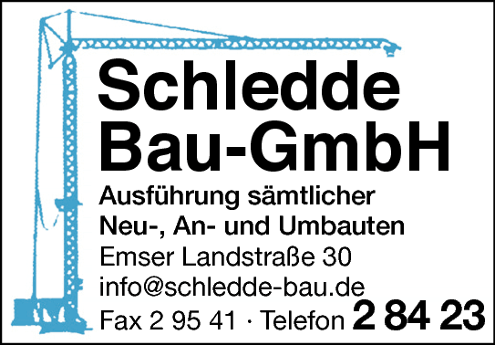 Anzeige Schledde Bau GmbH