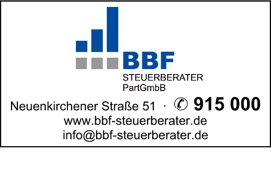 Anzeige BBF Steuerberater PartGmbB