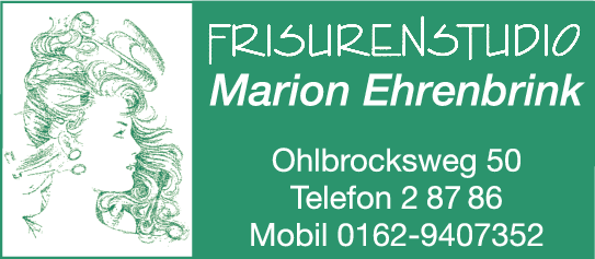 Anzeige Ehrenbrink Marion Frisurenstudio