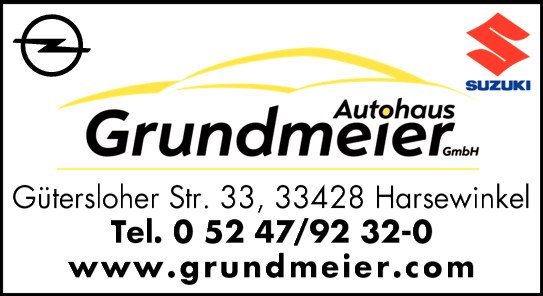 Anzeige Grundmeier Autohaus GmbH
