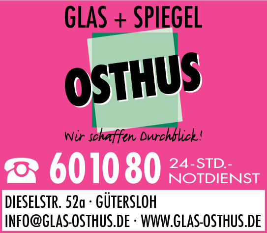 Anzeige Osthus Glas GmbH