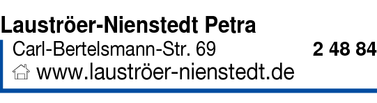 Anzeige Laustroer-Nienstedt Petra Praxis für Zahnheilkunde