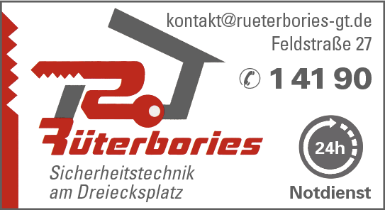 Anzeige Rüterbories Sicherheitstechnik am Dreiecksplatz