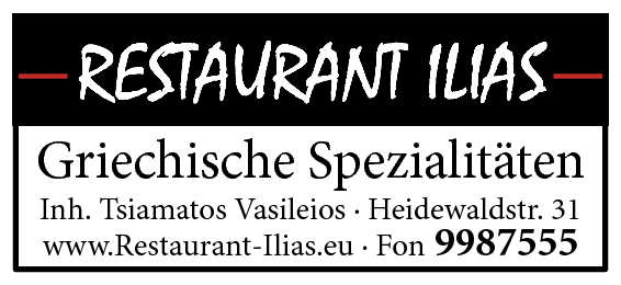 Anzeige Ilias Restaurant