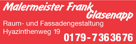 Anzeige Glasenapp Frank Malermeister