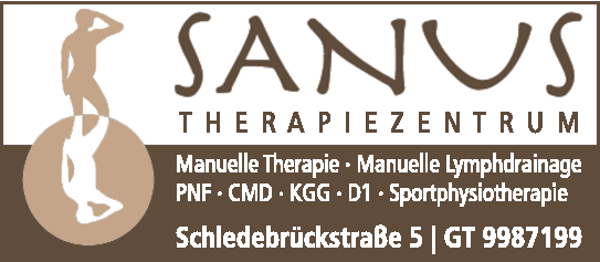 Anzeige SANUS Therapiezentrum Sven Ilgenstein & Mark Lechtenfeld