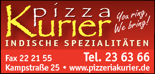 Anzeige Pizza Kurier