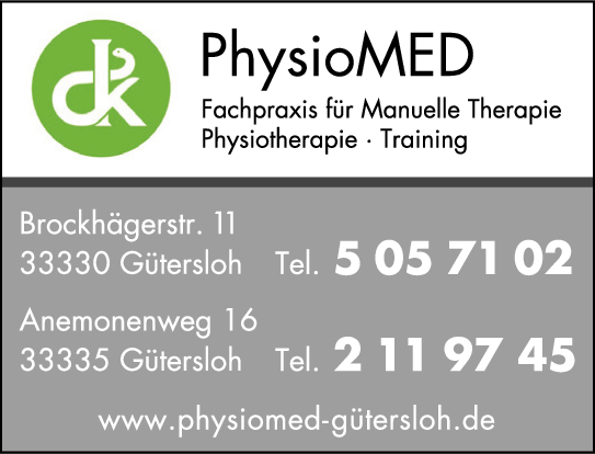Anzeige PhysioMED Gütersloh