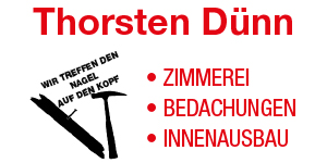 Kundenlogo von Dünn Thorsten Innenausbau Zimmerei Bautischlerei Bedachung ...