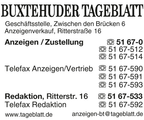 Kundenbild groß 1 Buxtehuder Tageblatt Anzeigen / Zustellung