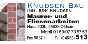 Kundenlogo von Knudsen Bau Inh. Erk Knudsen Kundenlogo von Knudsen Bau Inh. Erk Knudsen