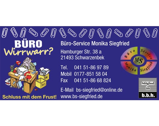 Kundenbild groß 1 Büro-Service Monika Siegfried Buchhaltung Büroservice