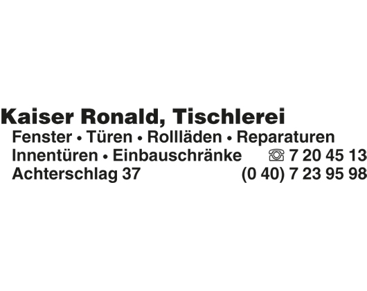 Kundenbild groß 1 Kaiser Ronald Bau- und Möbeltischlerei