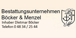 Kundenlogo von Büsumer Bestattungsunternehmen Böcker & Menzel,  Inhaber Dietmar Böcker Böcker